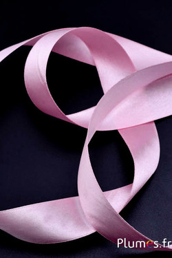 Ruban satin - largeur 25 mm - rose tendre